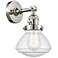 Olean 7.75" High Polished Nickel Sconce w/ Seedy Shade