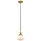 Olean 7" Brushed Brass Mini Pendant w/ Matte White Shade