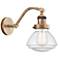 Olean 7" Brushed Brass Sconce w/ Seedy Shade