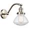 Olean 7" Brushed Satin Nickel Sconce w/ Clear Shade
