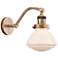 Olean 7" LED Sconce - Brass Finish - Matte White Shade