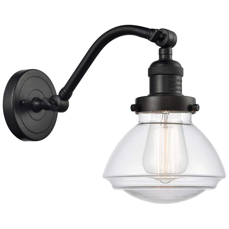 Image 1 Olean 7" Oil Rubbed Bronze Sconce w/ Clear Shade