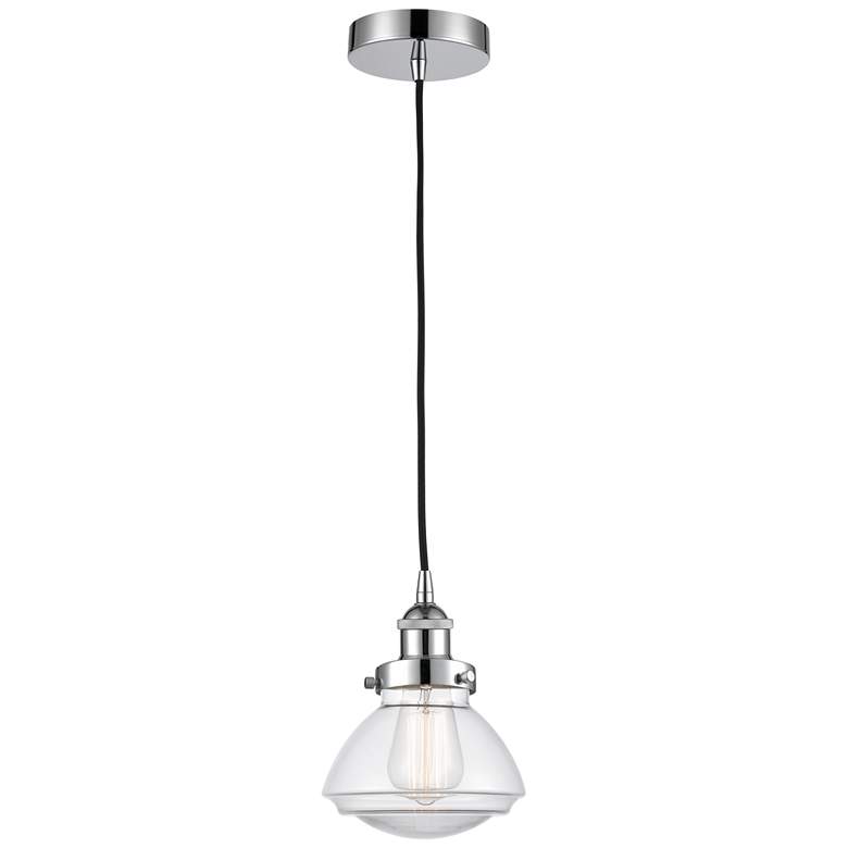 Image 1 Olean 7" Polished Chrome Mini Pendant w/ Clear Shade