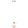 Olean 7" Polished Nickel Mini Pendant w/ Matte White Shade