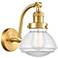 Olean 7" Satin Gold Sconce w/ Clear Shade