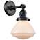 Olean 7" Sconce LED - Matte Black Finish - Matte White Shade