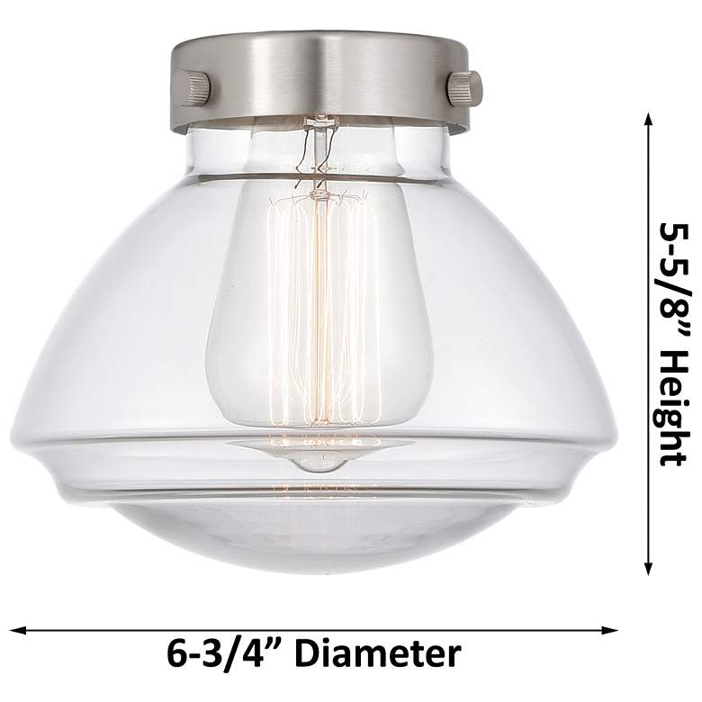 Image 2 Olean 7" Wide Matte Black Cord Hung Mini Pendant With Clear Shade more views