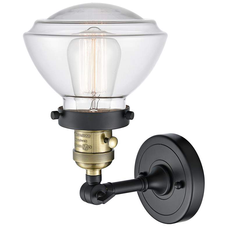 Image 3 Olean 9" High Black Antique Brass Wall Sconce more views