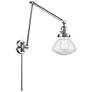 Olean 9" Polished Chrome Double Extension Swing Arm w/ Seedy Shade