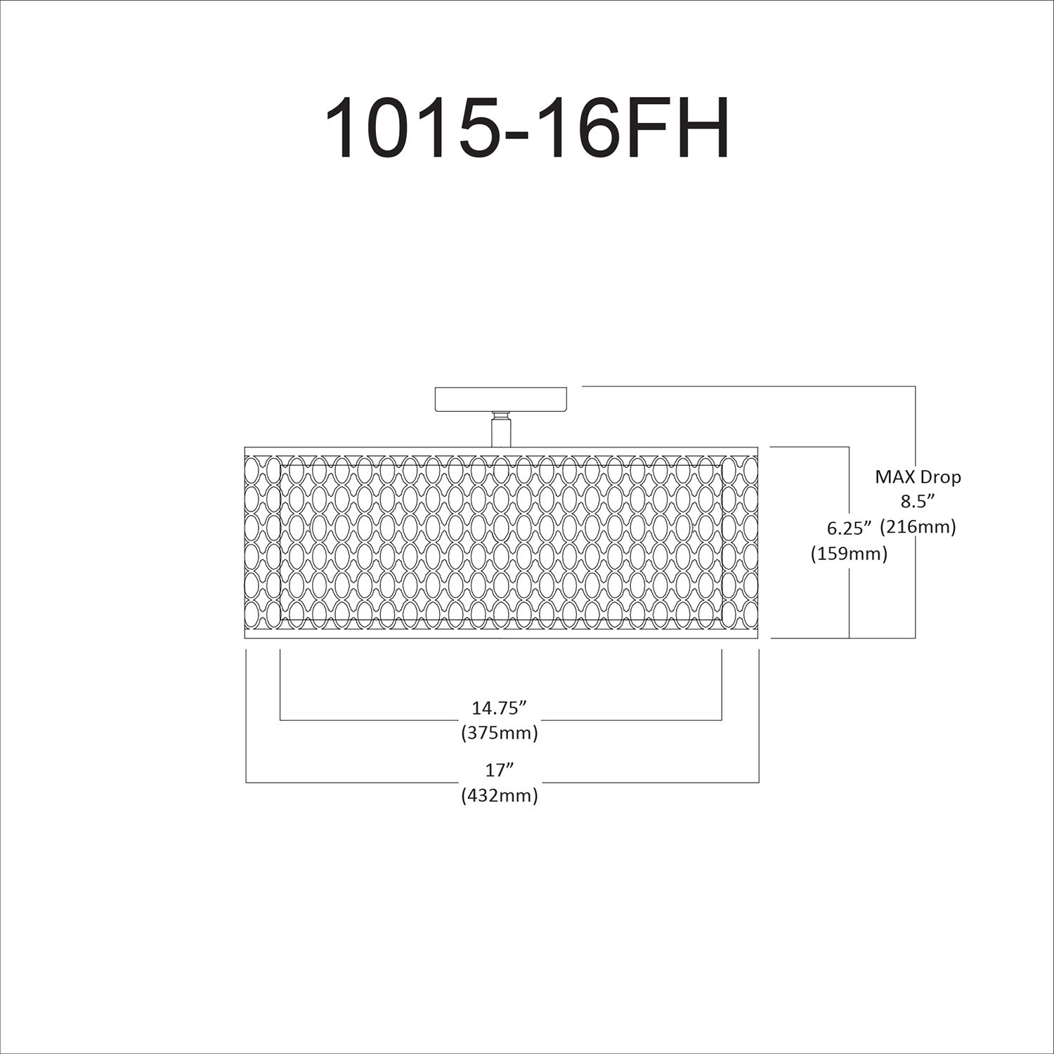 Image 3 Oleo 17" Wide Satin Chrome Drum Ceiling Light more views