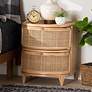 1_Oleta 21 1/4" Wide Natural Brown Rattan 2-Drawer Nightstand