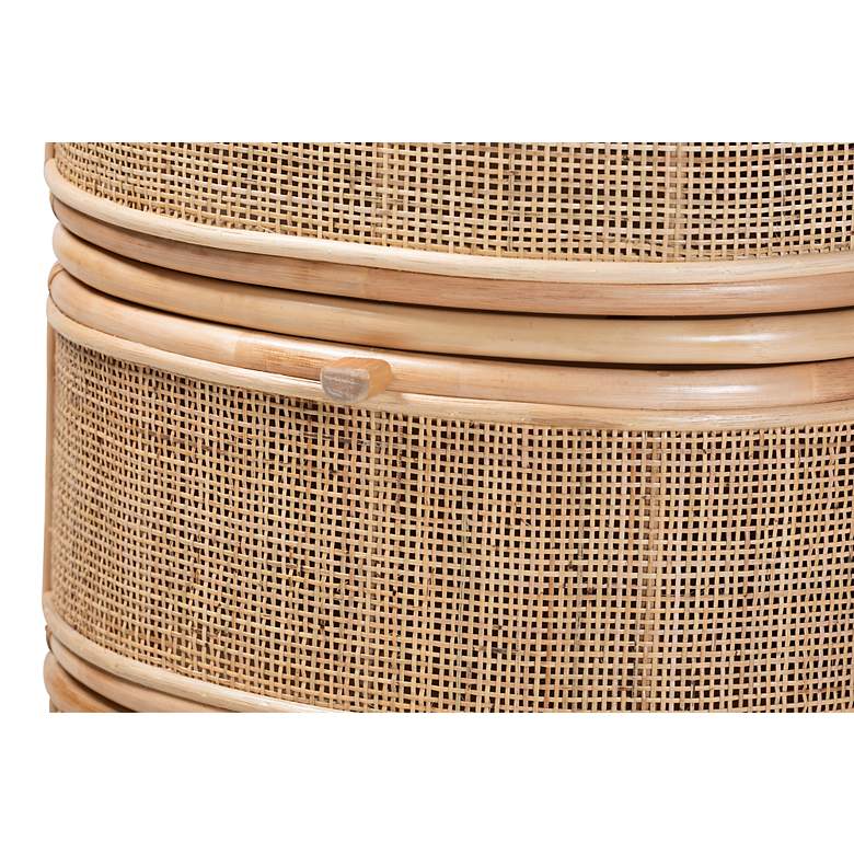 Image 3 Oleta 21 1/4" Wide Natural Brown Rattan 2-Drawer Nightstand more views