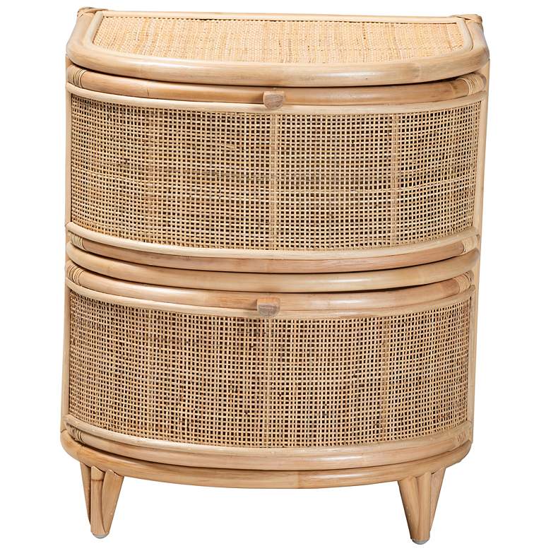 Image 7 Oleta 21 1/4" Wide Natural Brown Rattan 2-Drawer Nightstand more views
