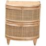 7_Oleta 21 1/4" Wide Natural Brown Rattan 2-Drawer Nightstand more views