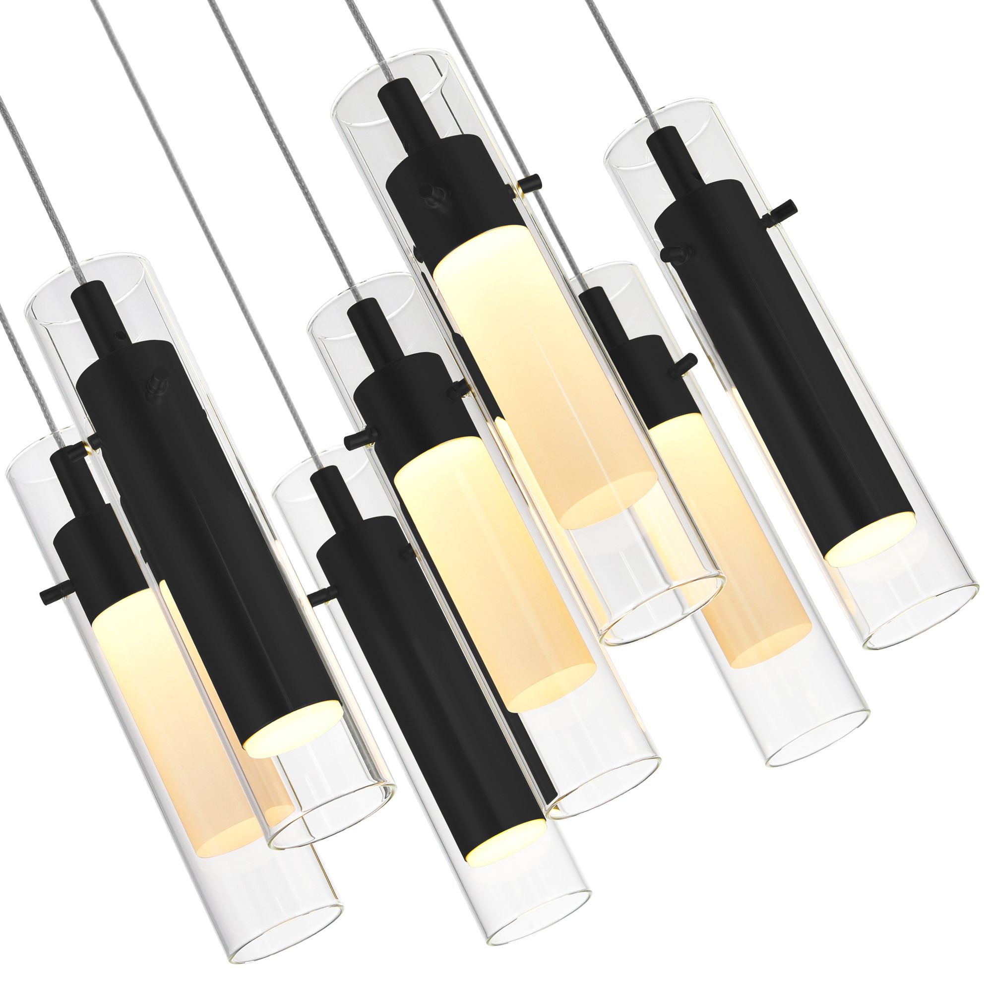 Image 2 Olinda Integrated LED 33in Black Chandelier more views