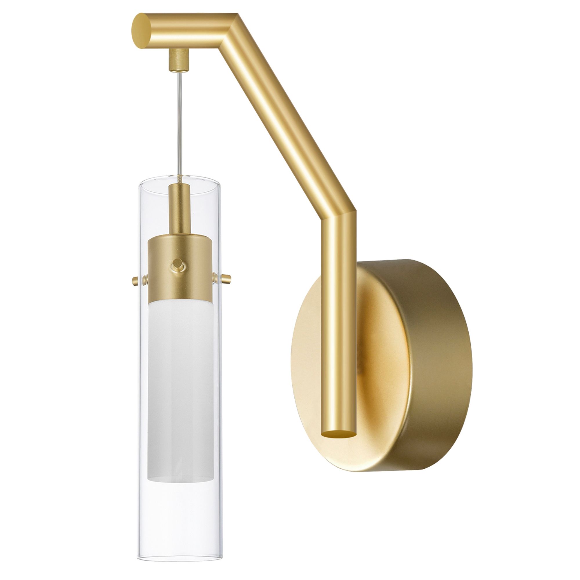 Image 4 Olinda Integrated LED 5in Satin Gold Wall Light more views