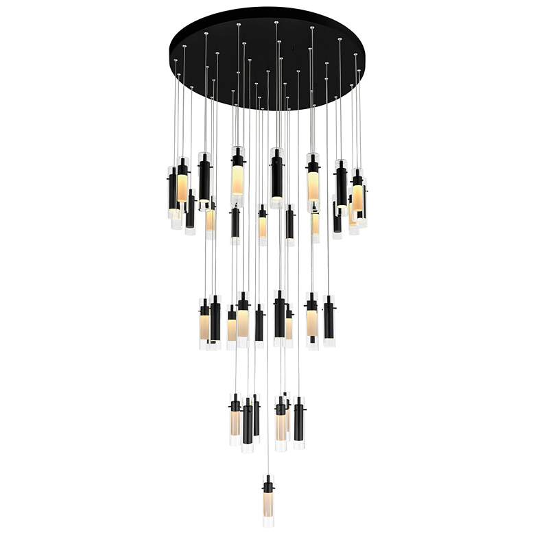 Image 1 Olinda LED Integrated Black Chandelier