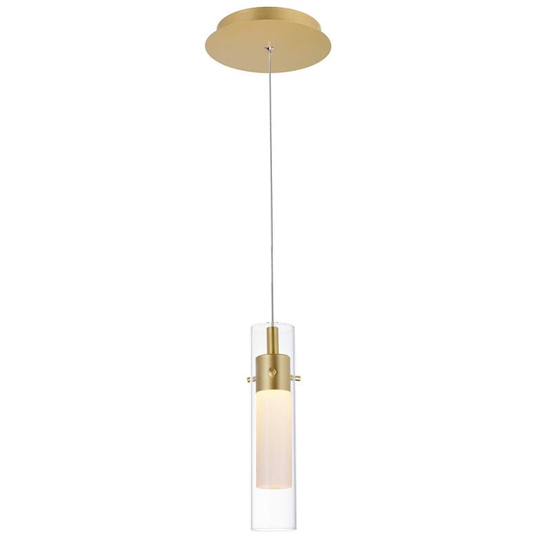 Image 1 Olinda LED Integrated Satin Gold Mini Pendant