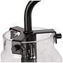 Thumbnail2 of Oliry 3-Light 21.6" Wide Black Bath Light with Seeded Glass Shade more views