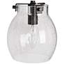 Thumbnail3 of Oliry 3-Light 21.6" Wide Black Bath Light with Seeded Glass Shade more views