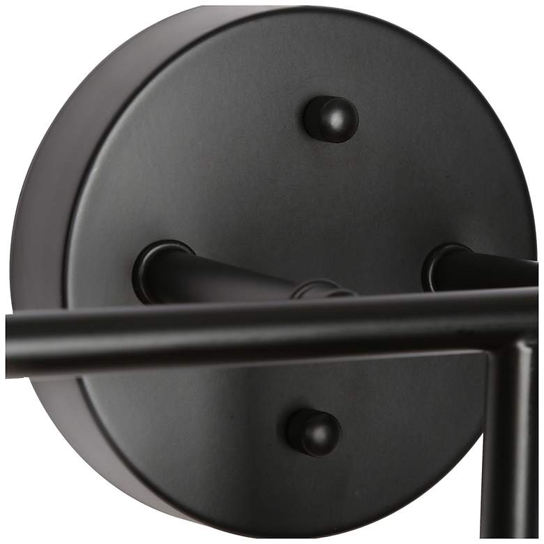 Image 4 Oliry 3-Light 21.6" Wide Black Bath Light with Seeded Glass Shade more views