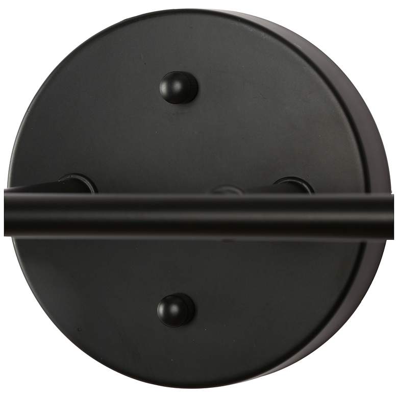 Image 3 Oliry 4-Light 29" Wide Black Bath Light with Seeded Glass Shade more views