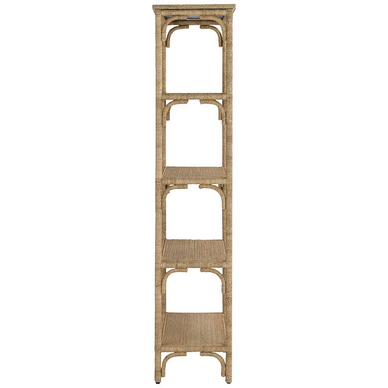 Image 5 Olisa 72" High Abaca Rope and Rattan 5-Shelf Etagere Bookshelf more views