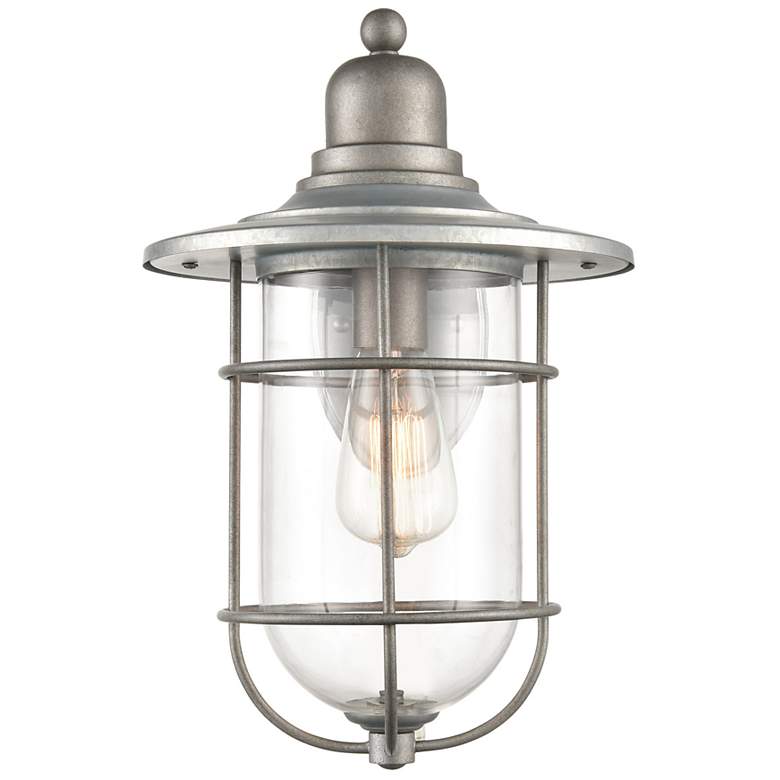 Image 1 Olive 15 3/4" High Galvanized Steel Outdoor Wall Light