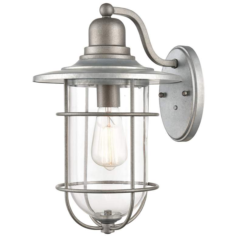 Image 2 Olive 15 3/4" High Galvanized Steel Outdoor Wall Light more views