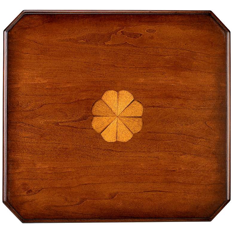Image 2 Olive 15" Wide Ash Burl Carved Accent Table more views