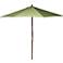 Olive 9' Round Wooden Market Umbrella