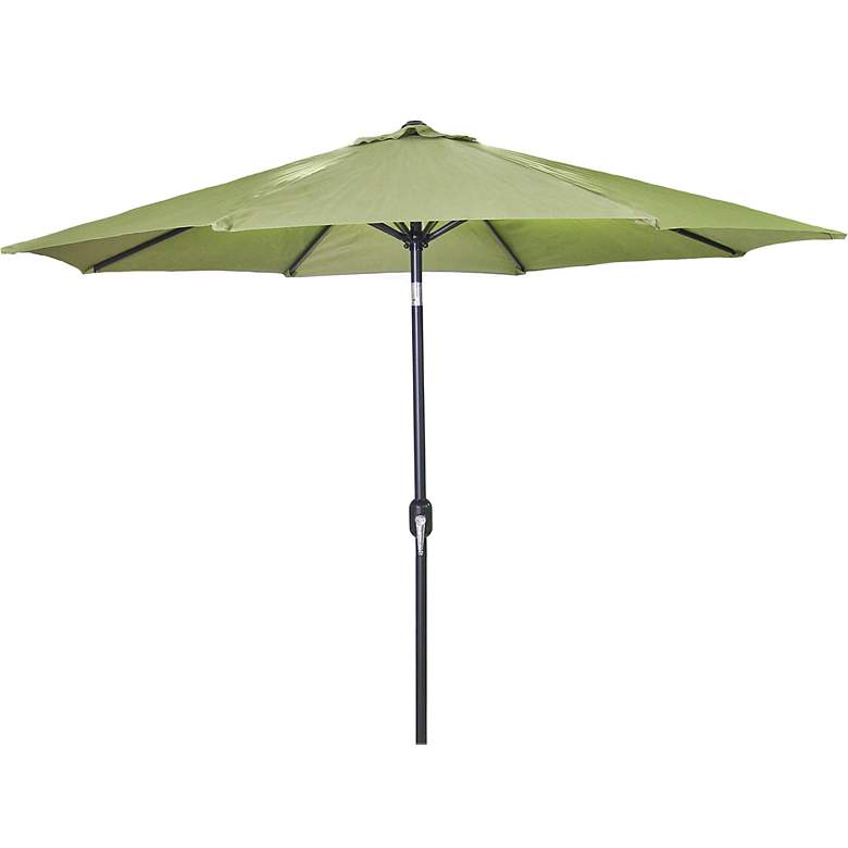 Image 1 Olive 9&#39; Steel Market Umbrella