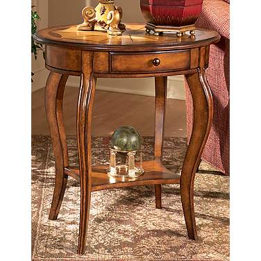 Olive Ash Burl Oval Accent Table