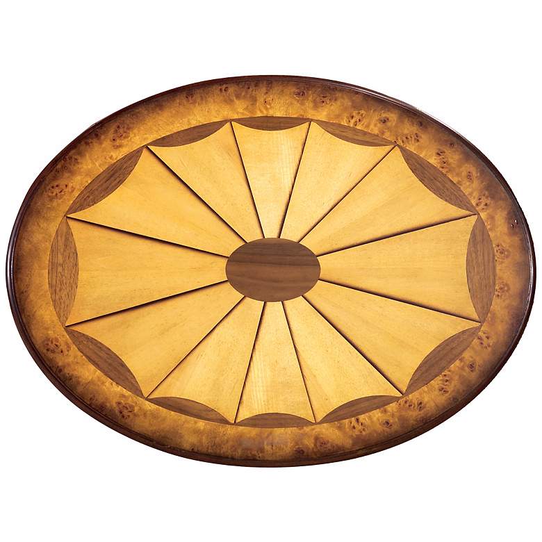 Image 2 Olive Ash Burl Oval Accent Table more views