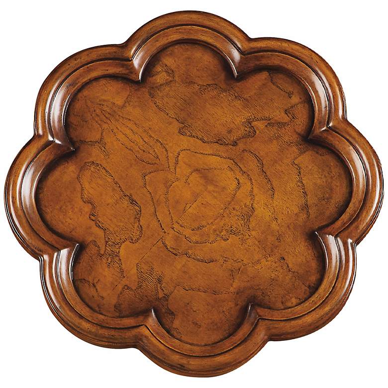Image 3 Olive Ash Burl Wood 20" High Scatter Table more views