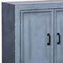 Olive Blue 60" Wide 4-Door Wooden Cabinet