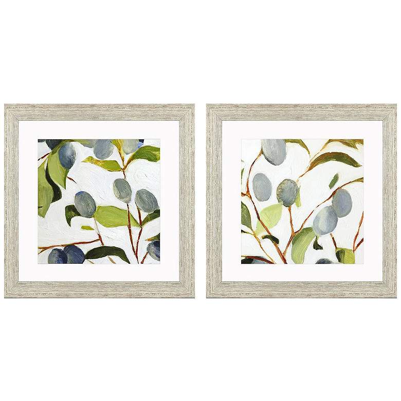 Image 1 Olive Branches I 28"W x 28"H Framed Art Set of 2