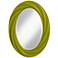 Olive Green 30" High Oval Twist Wall Mirror