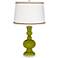 Olive Green Apothecary Table Lamp with Twist Scroll Trim