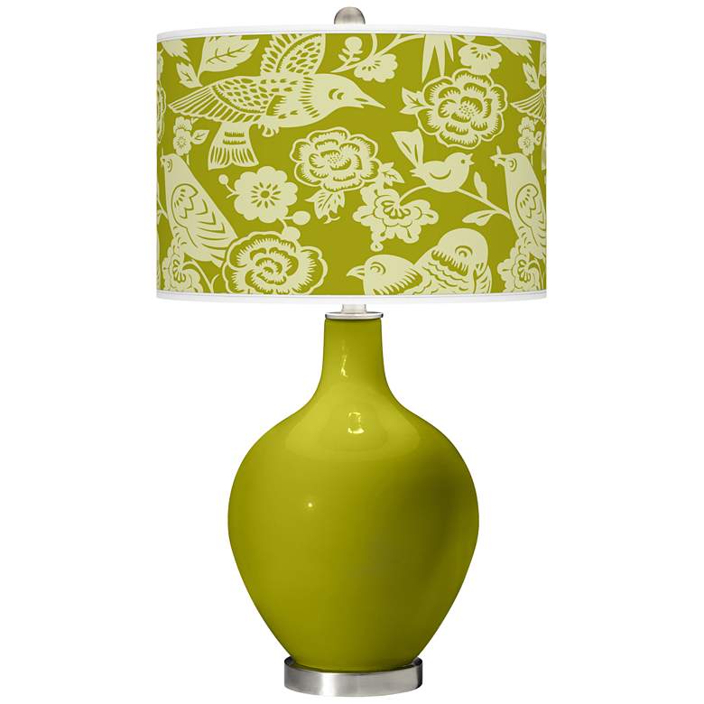 Image 1 Olive Green Aviary Ovo Table Lamp