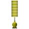 Olive Green Bold Stripe Ovo Floor Lamp
