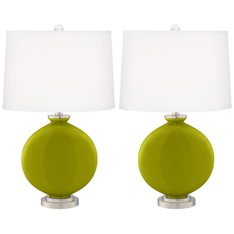Image 2 Olive Green Carrie Table Lamp Set of 2