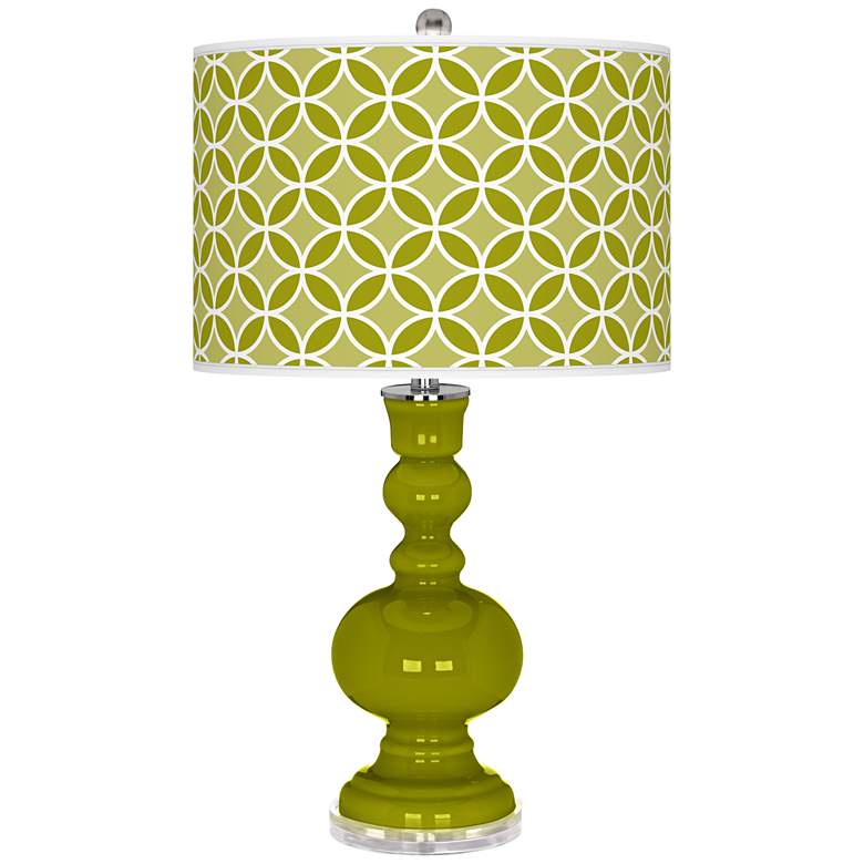 Image 1 Olive Green Circle Rings Apothecary Table Lamp