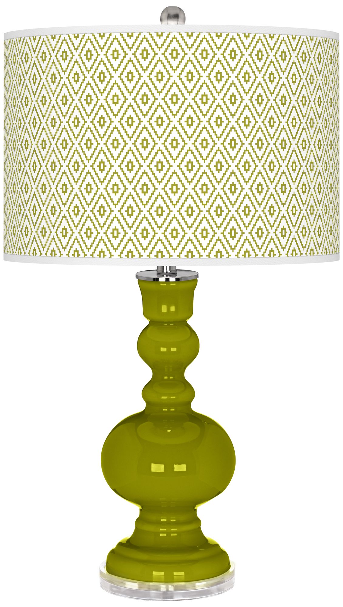 Image Olive Green Diamonds Apothecary Table Lamp