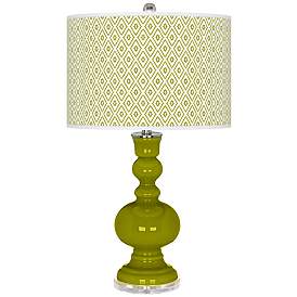 Image1 of Olive Green Diamonds Apothecary Table Lamp