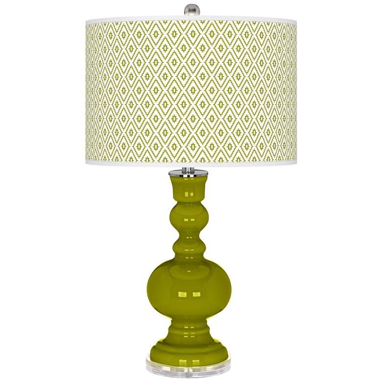 Image 1 Olive Green Diamonds Apothecary Table Lamp