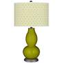 Olive Green Diamonds Double Gourd Table Lamp
