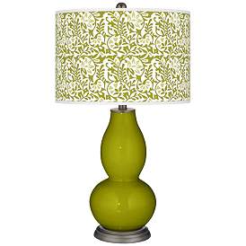 Image1 of Olive Green Gardenia Double Gourd Table Lamp