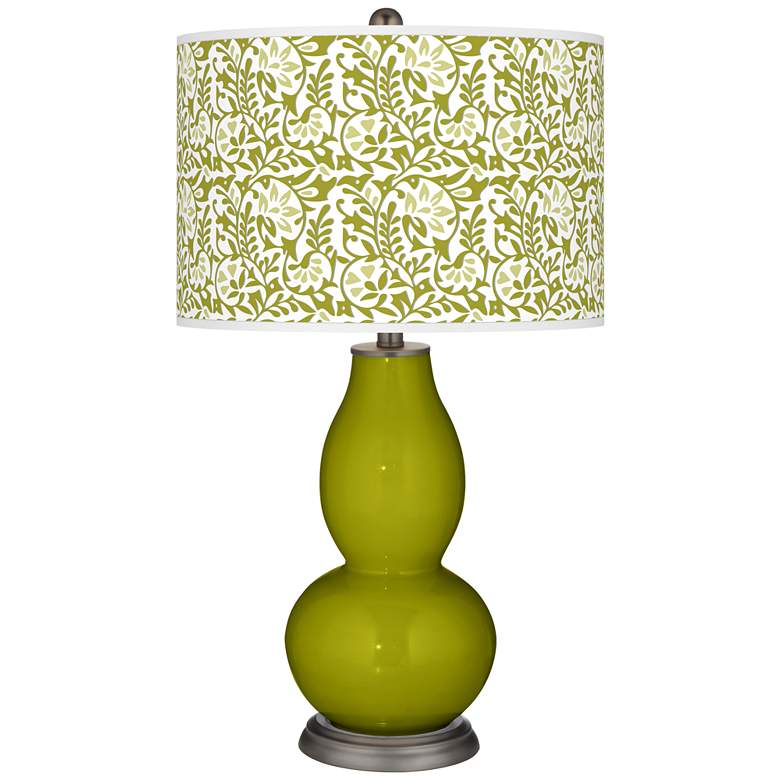 Image 1 Olive Green Gardenia Double Gourd Table Lamp