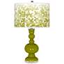 Olive Green Mosaic Giclee Apothecary Table Lamp